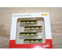 Herpa 562591 - 1/400 Scenix - Ensemble De Bus D'Aéroport - Ensemble De 4 - Neuf