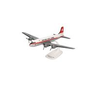 Herpa Maquette d'avion Swissair Douglas DC-4 – Échelle 1/125, Snap-fit, pièce de collection