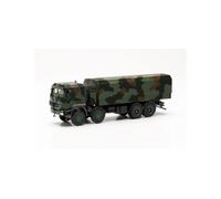 Herpa Maquette Camion Iveco Trakker 8x8 – Camion à plateau, Échelle 1/87, Modèle allemand