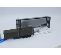 Herpa Camion Miniature remorque Porte-conteneurs 3 essieux avec 2 conteneurs 20 Pieds Bundeswehr, Miniature à l’échelle 1:87, Objet de Collection, fabriqué en Allemagne, Plastique