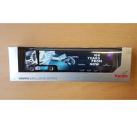 Herpa 941075 - 1/87 MB Actros `18 Gigaspace Camion Remorque 100 Ans Lagermax