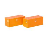 herpa Accessoire 2X conteneur de Chantier, Orange Municipal, à l'échelle 1:87, modèle Miniature, Plastique