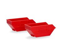 Herpa Accessoires petite benne amovible (2 pièces) Rouge Échelle 1:87 Plastique