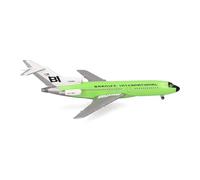 herpa Avion Braniff International Boeing 727-100 - Vert Citron uni, Miniature à l’échelle 1:500, pièce de Collection, sans Socle, métal