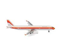 herpa Avion Miniature American Airlines Airbus A321 - livrée PSA Heritage, à l’échelle 1:500, Objet de Collection, modèle sans Socle, métal
