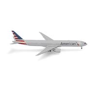 herpa Avion Miniature American Airlines Boeing 777-300ER - N736AT, Miniature à l'échelle 1:500, pièce de Collection, modèle sans Support, métal