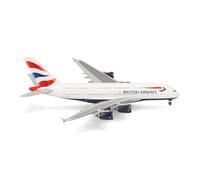 herpa Avion Miniature British Airways Airbus A380 - G-XLEF, à l’échelle 1:500, Objet de Collection, modèle sans Socle, métal