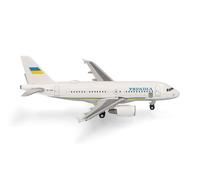 Herpa Avion Miniature Gouvernement Ukrainien Airbus A319 ACJ, Miniature à l’échelle 1:500, Objet de Collection, modèle d’Avion sans Socle, métal