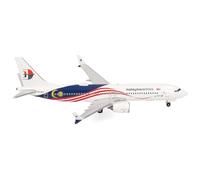 herpa Avion Miniature Malaysia Airlines Boeing 737 Max 8 - 9M-MVA, Miniature à l'échelle 1:500, pièce de Collection, modèle sans Support, métal