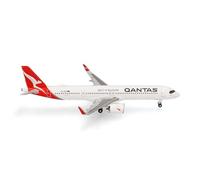 herpa Avion Miniature Qantas Airbus A321XLR - VH-OGA Great Ocean Road, à l’échelle 1:500, Objet de Collection, modèle sans Support, métal