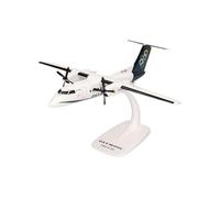 Herpa Avion miniature DHC-8-100 Olympic Air – Snap-Fit, échelle 1:100, modèle avec socle, plastique