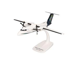 Herpa Avion Miniature Snap-Fit Olympic Air DHC-8-100, échelle 1:100, pièce de Collection, modèle avec Socle, Plastique