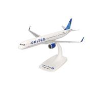 Herpa Avion Miniature Snap-Fit United Airlines Airbus A321neo, échelle 1:200, pièce de Collection, modèle avec Socle, Plastique