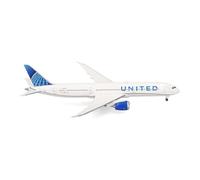 herpa Avion Miniature United Airlines Boeing 787-9 Dreamliner - N25982, à l’échelle 1:500, Objet de Collection, modèle sans Socle, métal