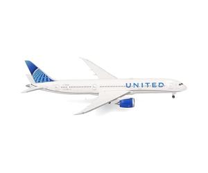 Herpa Avion Miniature United Airlines Boeing 787-9 Dreamliner - N25982, à l’échelle 1:500, Objet de Collection, modèle sans Socle, métal