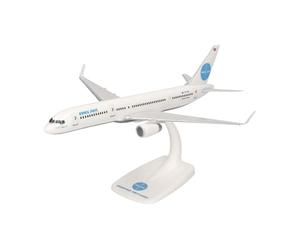 Herpa Avion Snap-Fit Miniature Pan Am Boeing 757-200 "Tracing The Transatlantic, Miniature à l’échelle 1:200, Objet de Collection, modèle avec Socle, Plastique