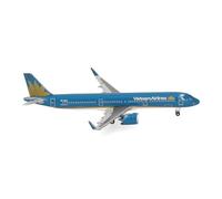 Herpa Avion Vietnam Airlines Airbus A321neo, Miniature à l’échelle 1:500, pièce de Collection, sans Socle, métal