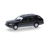 Herpa Basic Maquette Camion Mercedes-Benz modèle T (124), Noir, échelle 1/87, Model Allemand, modèle d’entrée de Gamme, Figurine Plastique