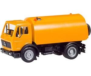 Herpa Basic Maquette Camion Mercedes-Benz S Schörling balayeuse communale, échelle 1/87, Model Allemand, modèle d’entrée de Gamme, Figurine Plastique