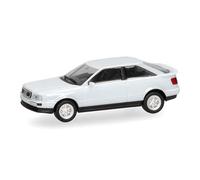 Herpa Basic Maquette Voiture Audi 90 coupé, Bleu Gulf, echelle 1/87, Model Allemand, modèle d’entrée de Gamme, Figurine Plastique