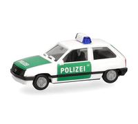 Herpa Basic Maquette Voiture Opel Corsa A 2 Portes Police, echelle 1/87, Model Allemand, modèle d’entrée de Gamme, Figurine Plastique
