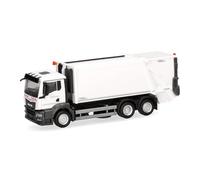 herpa Camion Benne à ordures Man TGS NN Faun VARIOPRESS, Blanc, Miniature à l’échelle 1:87, pièce de Collection, fabriqué en Allemagne, Plastique