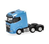 Herpa Camion Miniature DAF XG Tracteur 3 essieux (6x2), Bleu Clair, Miniature à l’échelle 1:87, Objet de Collection, fabriqué en Allemagne, Plastique