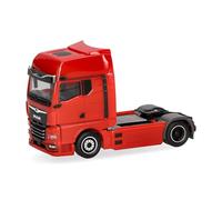 Herpa Camion Miniature Man eTGX GX Tracteur 2 essieux, Rouge, Miniature à l’échelle 1:87, Objet de Collection, fabriqué en Allemagne, Plastique