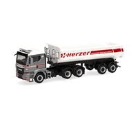 herpa Camion Miniature Man TGS TN Semi-remorque Benne basculante Herzer (Autriche), à l’échelle 1:87, Objet de Collection, fabriqué en Allemagne, Plastique