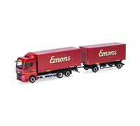 herpa Camion Miniature Man TGX GM Train à caisses Mobiles Emons, à l’échelle 1:87, Objet de Collection, fabriqué en Allemagne, Plastique