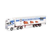 herpa Camion Miniature Scania CS 20 HD Semi-remorque frigorifique 'Kurant Fleisch', Tracteur avec Grue de Chargement et Support arrière, échelle 1:87, fabriqué en Allemagne, Plastique