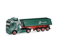 Herpa Camion Miniature Volvo FH GL 2020 Semi-remorque Benne Kiefl Transport (Bavière/Weiding) Miniature à l'échelle 1:87, pièce de Collection, fabriquée en Allemagne, Plastique