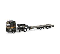 herpa Camion Plateau surbaissé Volvo FH GL 2020 "Emil Egger, Miniature à l’échelle 1:87, pièce de Collection, fabriqué en Allemagne, Plastique