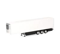 herpa Camion Semi-remorque frigorifique Schmitz E-Trailer, 3 essieux, échelle 1:87, pièce de Collection, fabriqué en Allemagne, Plastique, Couleur : Blanc