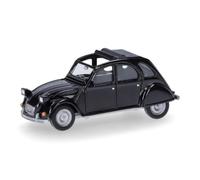 Herpa Citroën 2 CV avec Queue, modèle réduit à l’échelle 1:87 | Véhicule miniature fidèle à l’original pour collectionneurs, modèle en plastique, fabriqué en Allemagne, à partir de 14 ans