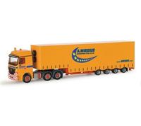 Herpa - HER155762 - Camion avec remorque surbaissée A.WIRZIUS - Mercedes Actros LH02 6x4 - Echelle 1/87