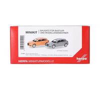 Herpa kit de Construction MiniKit Audi A3 Sportback (2012) Orange Vif et Gris Nardò, 2 pièces, Miniature à l’échelle 1:87, Objet de Collection, kit de modélisme, Plastique