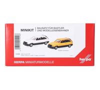 Herpa kit de Construction, MiniKit Opel Corsa A SR, Blanc et Jaune (2 pièces), echelle 1/87, Model, kit de Construction, Figurine Plastique