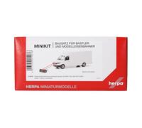 herpa Kit de modélisme MiniKit Man TGE/VW Crafter véhicule de Livraison de Colis, Blanc, Miniature à l’échelle 1:87, Objet de Collection, kit de Construction, Plastique
