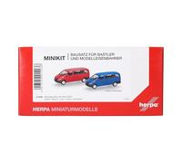 Herpa kit de modélisme MiniKit Mercedes-Benz Vito Bus (W639 / 2003), Rouge et Bleu Outremer (2 pièces), Miniature à l’échelle 1:87, pièce de Collection, kit de modélisme, Plastique