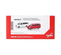 Herpa kit de modélisme MiniKit Mercedes-Benz Vito Bus (W639 Facelift / 2010), Blanc et Rouge (2 pièces), Miniature à l’échelle 1:87, pièce de Collection, kit de modélisme, Plastique