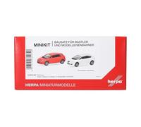 Herpa Kit de modélisme MiniKit Seat Leon – Orange/Candy Blanc – 1:87 – 2 pièces – Plastique