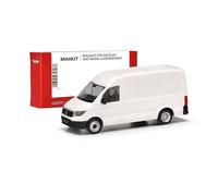 Herpa Kit de modélisme MiniKit VW Crafter Box HD avec pneus jumelés, Blanc, Miniature à l'échelle 1:87, pièce de Collection, kit pour modélisme, Plastique