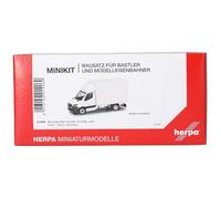 herpa Kit de Montage MiniKit Mercedes-Benz Sprinter 18 Utilitaire avec Caisse, Miniature à l'échelle 1:87, pièce de Collection, kit de modélisme, Plastique, Couleur : Blanc