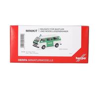 Herpa Kit de Montage MiniKits VW T3 Bus Polizei, Miniature à l’échelle 1:87, pièce de Collection, kit de modélisme, Plastique