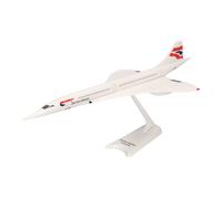 Herpa Maquette Avion British Airways Aérospatiale-BAC Concorde - G-BOAC, echelle 1/200, Snap-fit Model, pièce de Collection, d'avion avec Support, Figurine Plastique