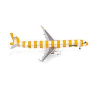herpa Maquette Condor Airbus A321 “Sunshine” - D-AIAD, echelle 1/200, Model, pièce de Collection, d'avion sans Support, Figurine Metal, 572576