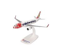 herpa Maquette Avion Edelweiss Air Airbus A320 Help Alliance - HB-JLT, echelle 1/200, Snap-fit Model, pièce de Collection, d'avion avec Support, Figurine Plastique