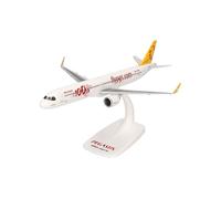 Herpa Maquette Avion Pegasus Airlines Airbus A321neo 100th, echelle 1/200, Snap-fit Model, pièce de Collection, d'avion avec Support, Figurine Plastique