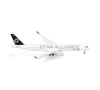 Herpa Maquette Avion Thai Airways Airbus A350-900 Star Alliance, echelle 1/500, Model, pièce de Collection, d'avion sans Support, Figurine Metal